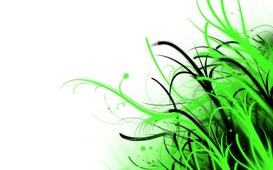 Black & Green Grass Abstract Wallpaper