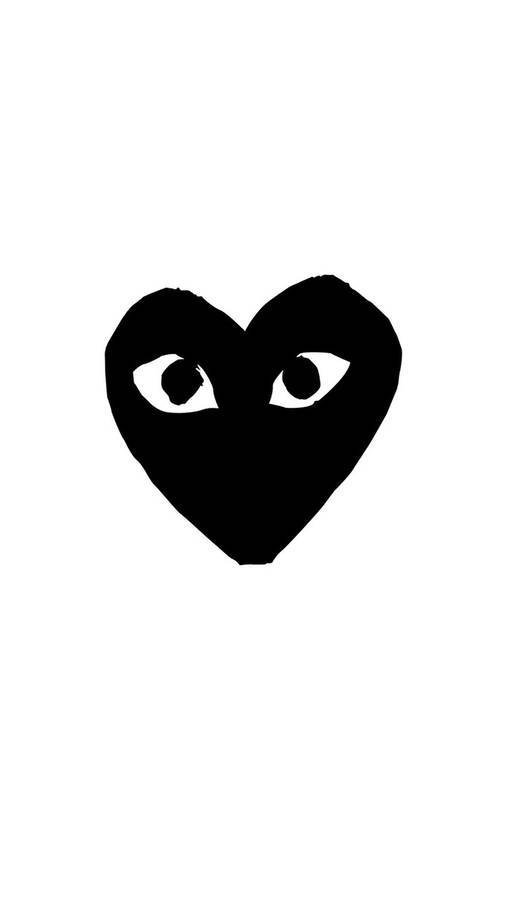 Black Heart Cdg Brand Wallpaper