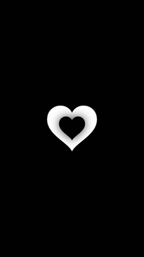 Black Heart On A White Heart Wallpaper