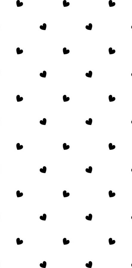 Black Hearts Polka Dots Wallpaper