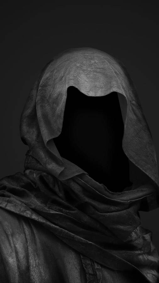 Black Horror Of Faceless Grim Reaper Wallpaper