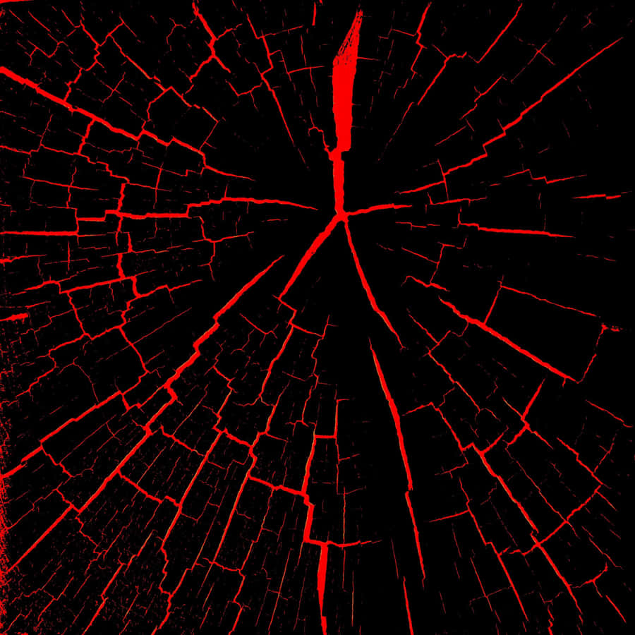 Black Ipad Design With Red Cracks Wallpaper