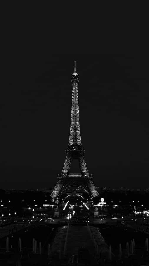 Black Ipad Of The Eiffel Tower In Paris Wallpaper