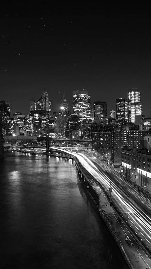 Black Iphone Brooklyn Bridge Wallpaper