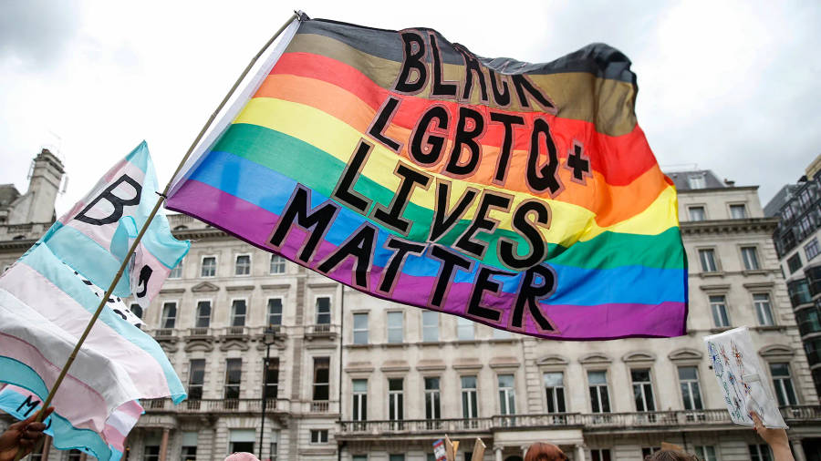 Black Lives Matter And Lgbtq+ Flag Wallpaper