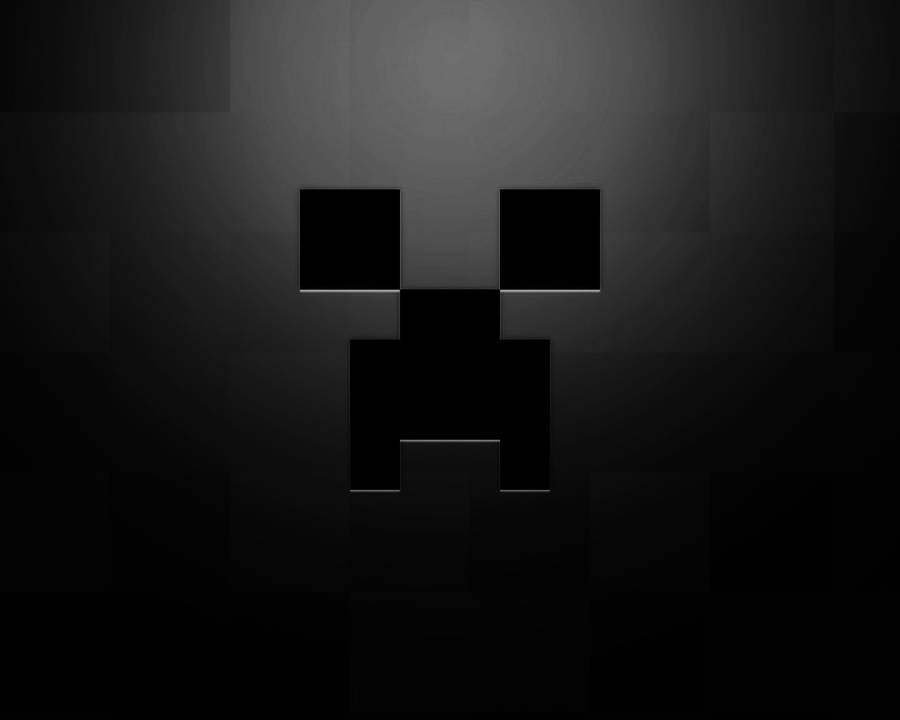 Black Minecraft Creeper Face Wallpaper