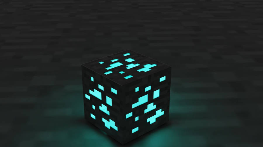 Black Minecraft Diamond Ore Wallpaper