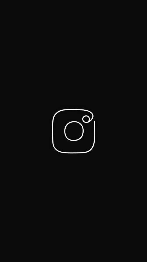 Black Minimalist Instagram Icon Wallpaper