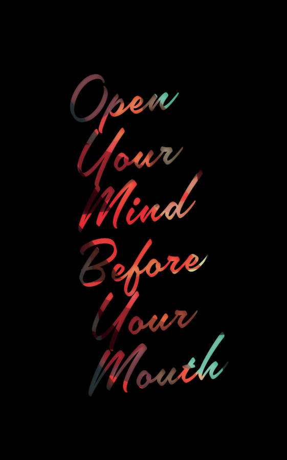 Black Motivation Mouth And Mind Wallpaper