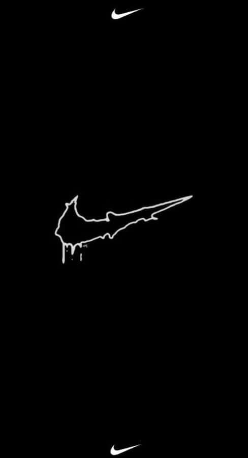 Black Nike Check Outline Wallpaper