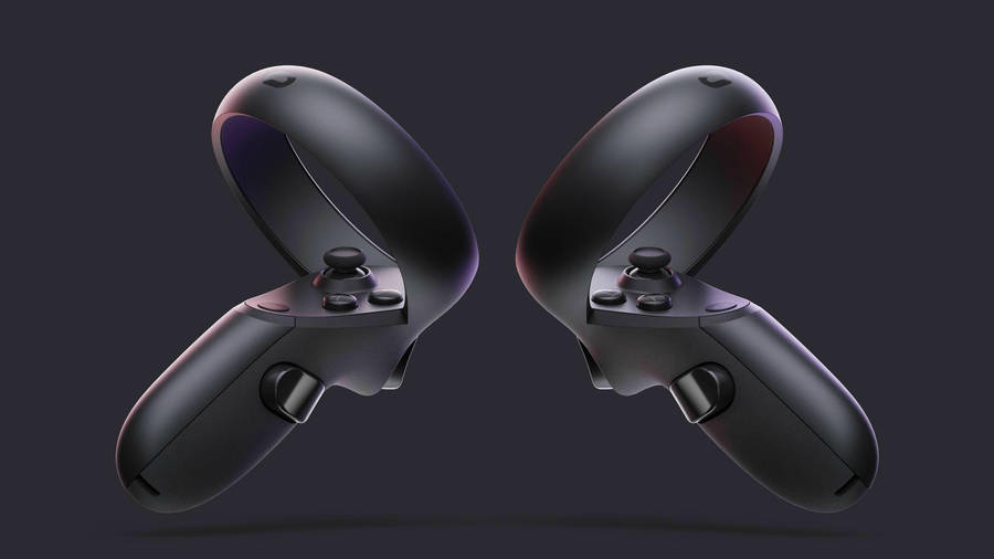 Black Oculus Quest 2 Controllers Wallpaper