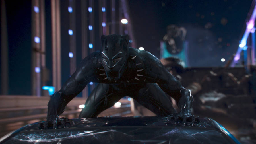 Black Panther In Action Wallpaper