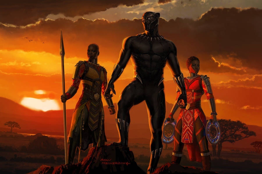 Black Panther Movie Artwork Wallpaper