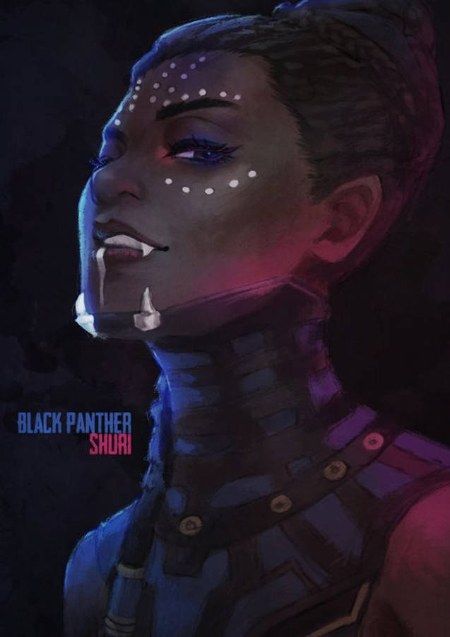 Black Panther Shuri Fan Art Wallpaper