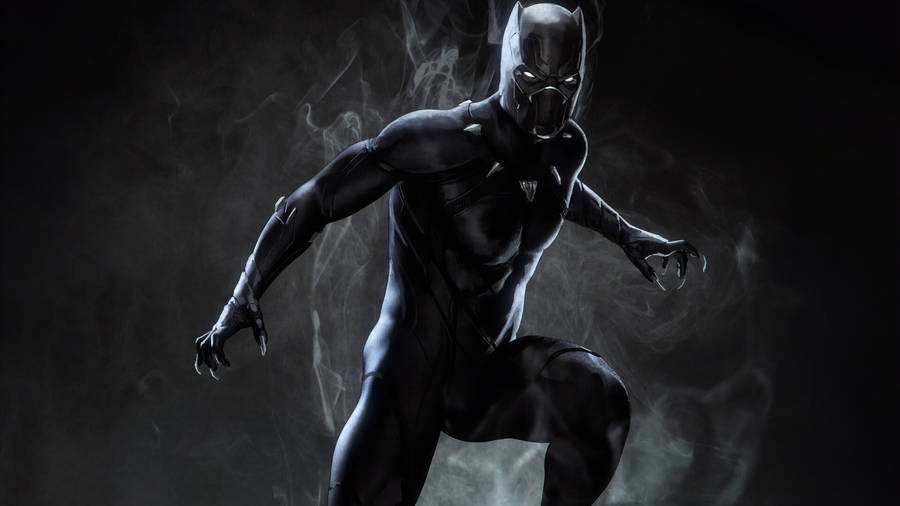 Black Panther Superhero Dark Poster Art Wallpaper