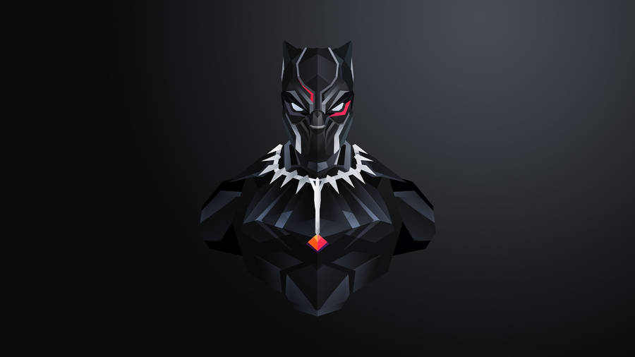 Black Panther Superhero Geometric Vector Wallpaper