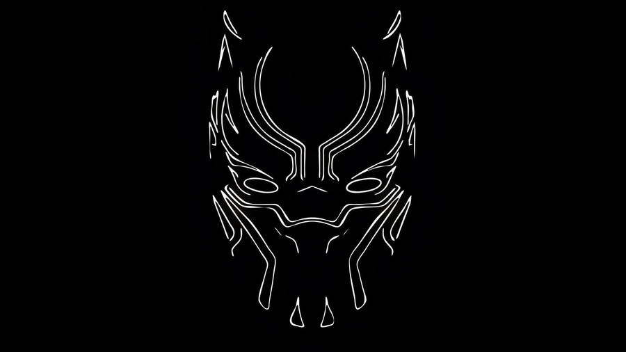 Black Panther Superhero Mask Logo Wallpaper