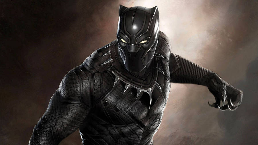 Black Panther Superhero Pose Claw Wallpaper