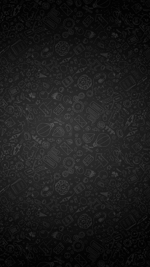 Black Pattern Abstract Icons Doodle Wallpaper