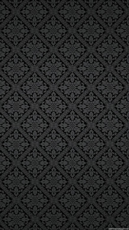 Black Pattern Flower Iphone Wallpaper