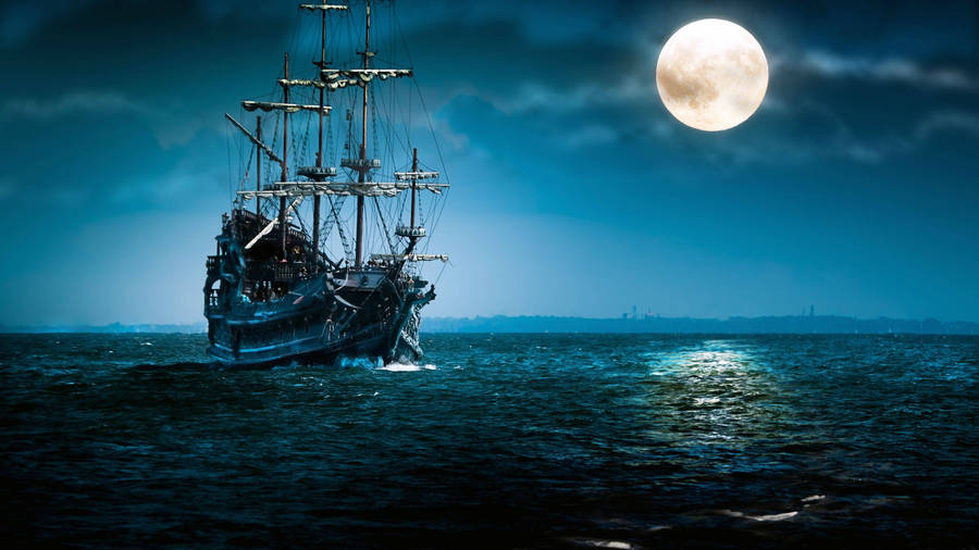 Black Pearl Sailing Ship Wallpaper