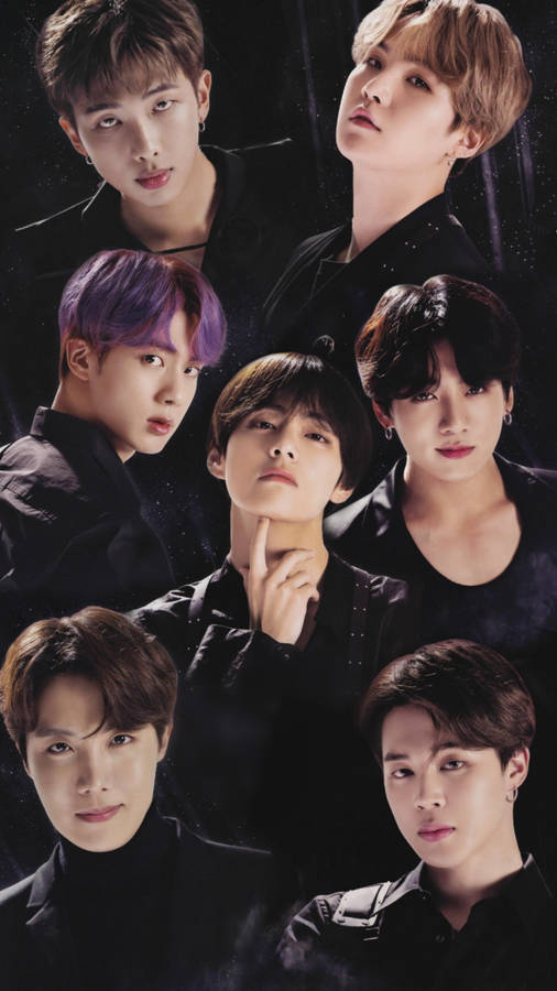 Black Portrait Lockscreen Bts Wallpaper