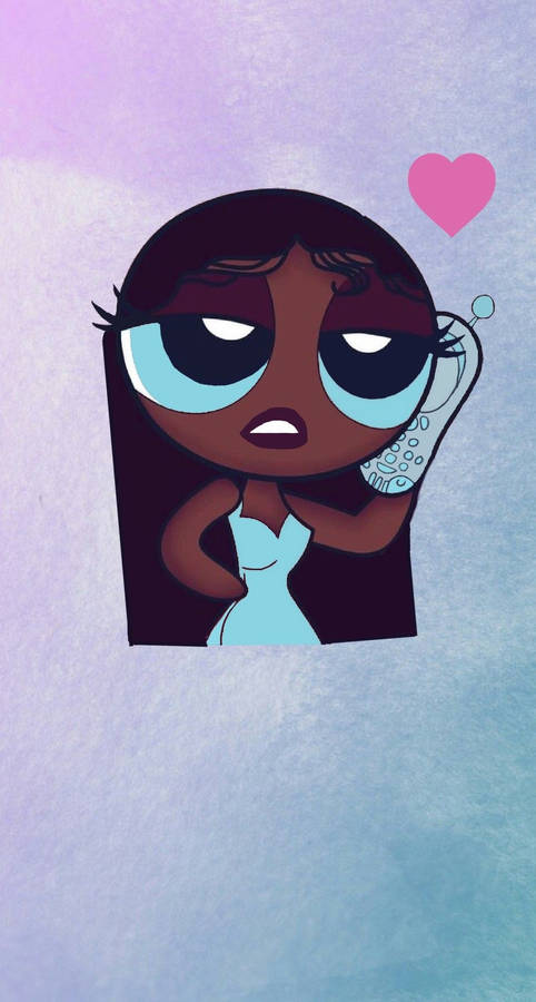 Black Powerpuff Girls Dreamy Gradient Backdrop Wallpaper