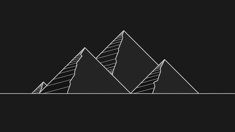 Black Pyramid Drawing Wallpaper