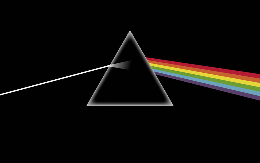 Black Pyramid With Rainbow Wallpaper