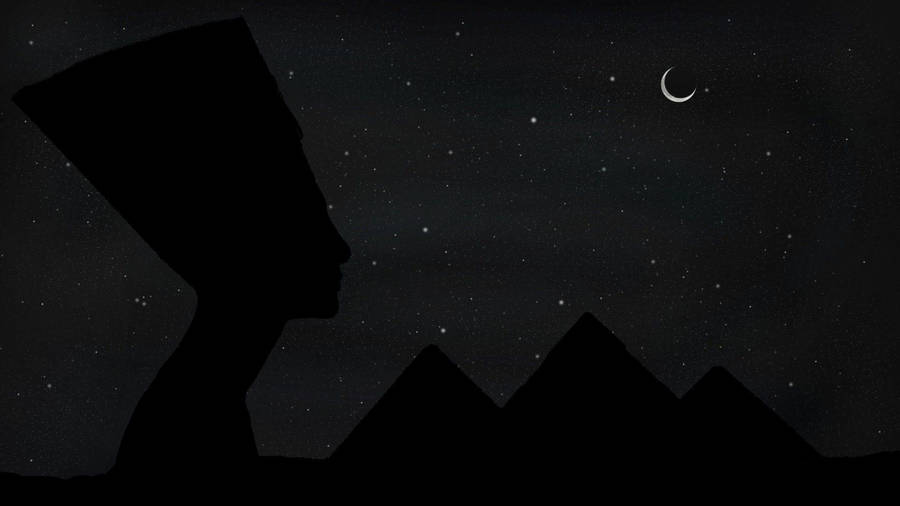 Black Pyramids With Sphinx Head Wallpaper