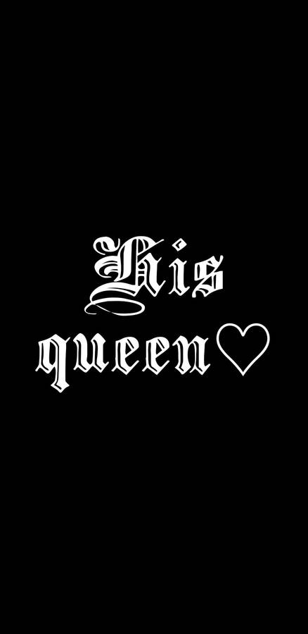 Black Queen Background With Heart Wallpaper