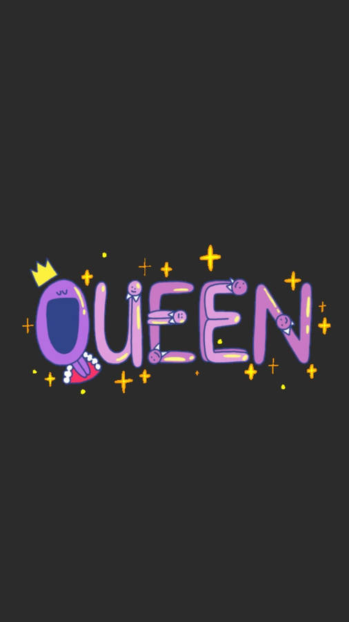 Black Queen Cute And Artsy Text Wallpaper