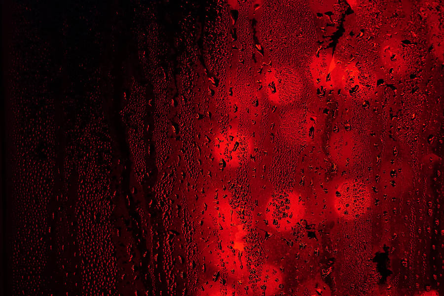 Black Red 4k Rain Window Wallpaper