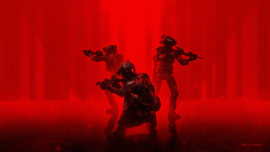 Black Red 4k Soldiers Wallpaper