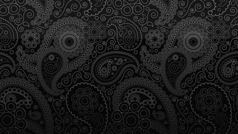 Black Retro Bohemian Design Wallpaper