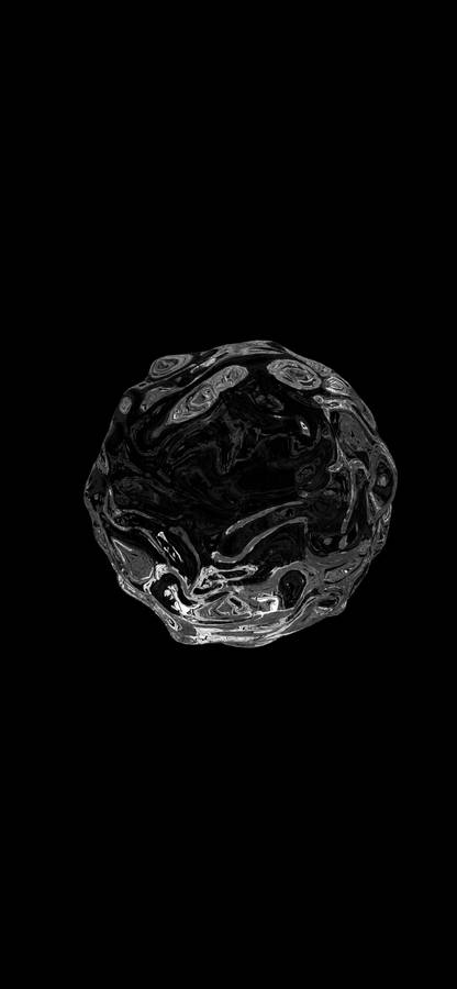 Black Rough Sphere Iphone Live Wallpaper