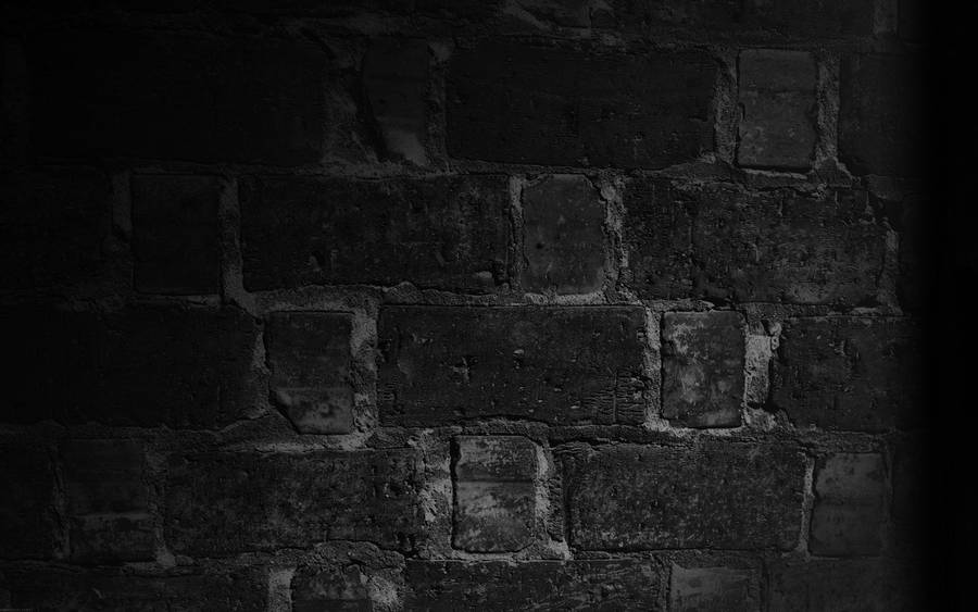 Black Shadows On Vintage White Brick Wall Wallpaper