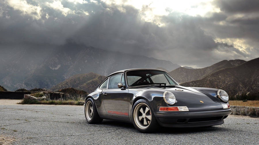 Black Singer Porsche 911 Wallpaper