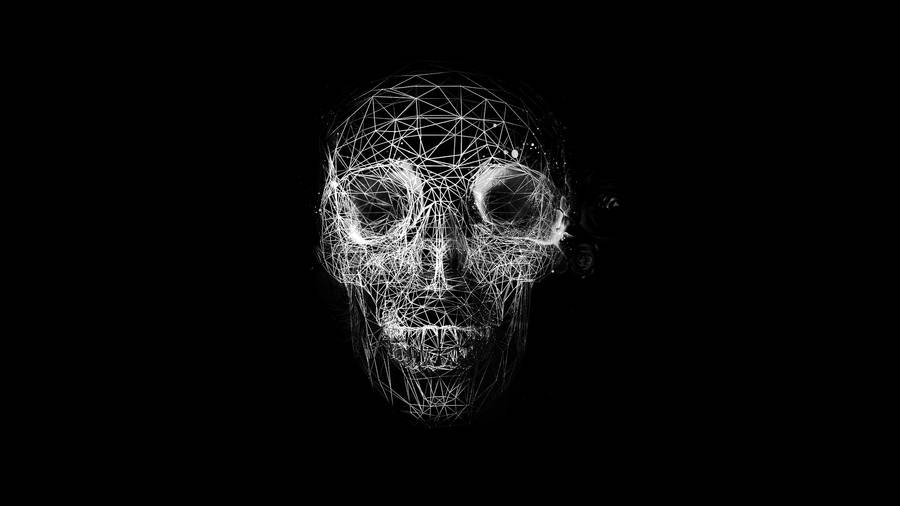 Black Skull Abstract Wallpaper
