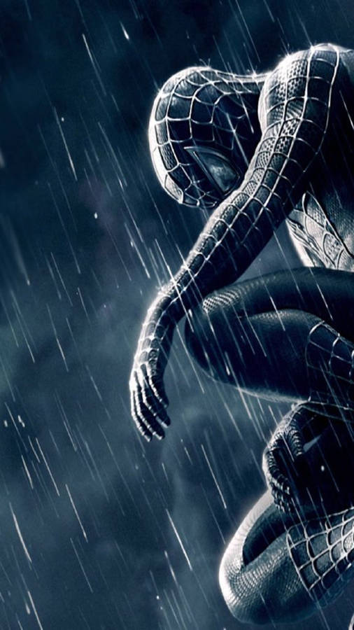 Black Spider Man Iphone Wallpaper