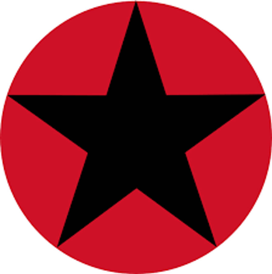 Black Star On Red Wallpaper