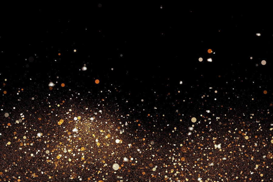 Black Surface With Gold Glitter Wallpaper