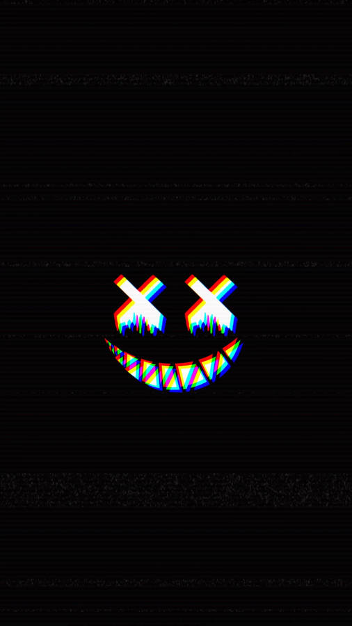 Black Trippy Face Wallpaper