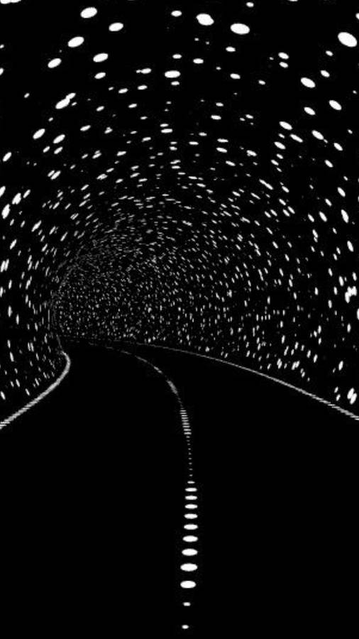 Black Trippy Roadway Wallpaper