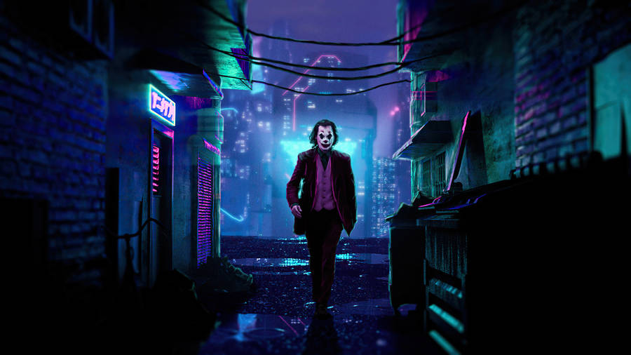 Black Ultra Hd Joker In Alley Wallpaper