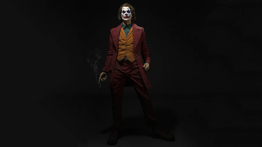 Black Ultra Hd Joker Standing Wallpaper