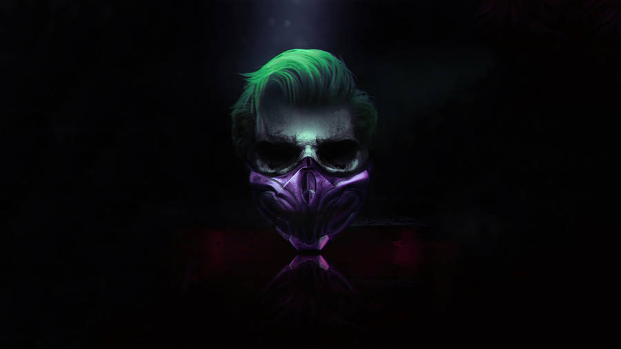 Black Ultra Hd Joker Wearing Purple Mask Wallpaper