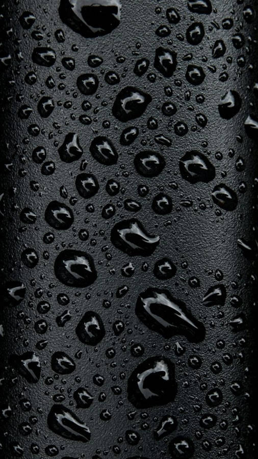 Black Water Droplets Wallpaper