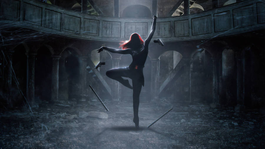 Black Widow Dance Art Wallpaper