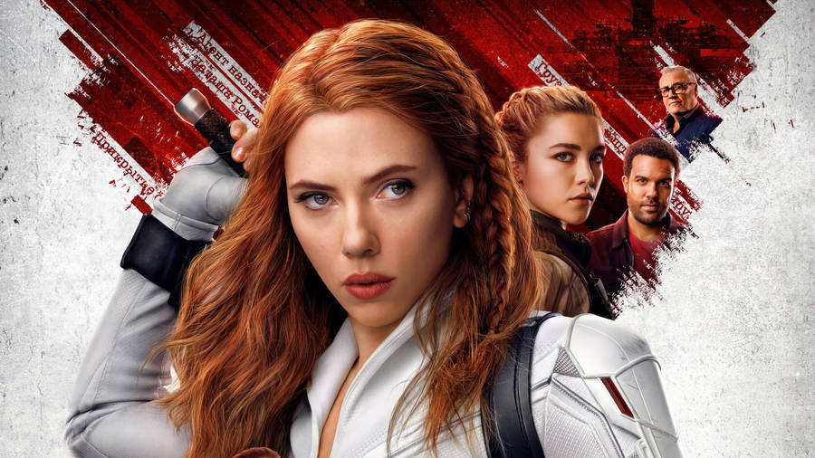 Black Widow In White Marvel Pc Wallpaper